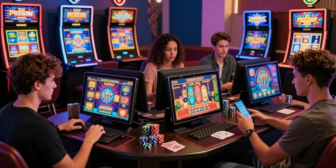 Players enjoying non UK casinos via devices at home, highlighting gaming excitement with https://sssk.org.uk