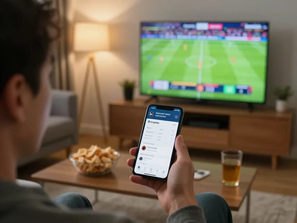 Engaging scene of Bongdalu ngoại hạng anh sports betting on smartphone showing live match updates and odds