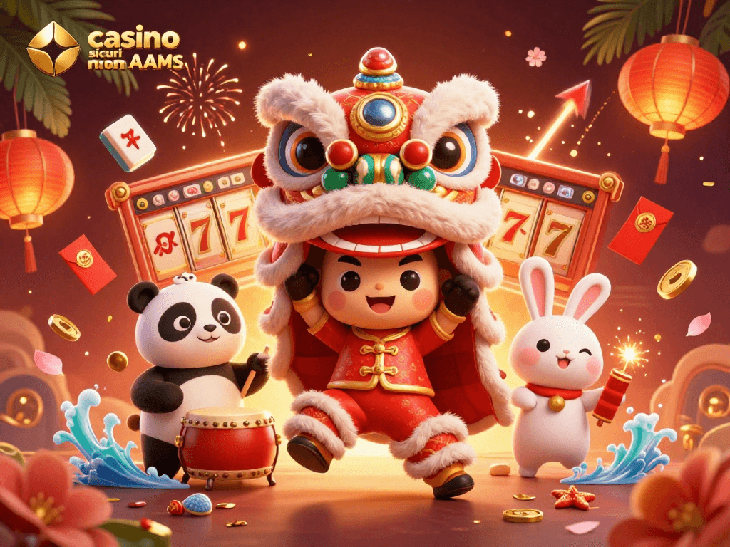 Gioca nei casino sicuri non AAMS con bonus esclusivi in un'illustrazione colorata e dinamica.