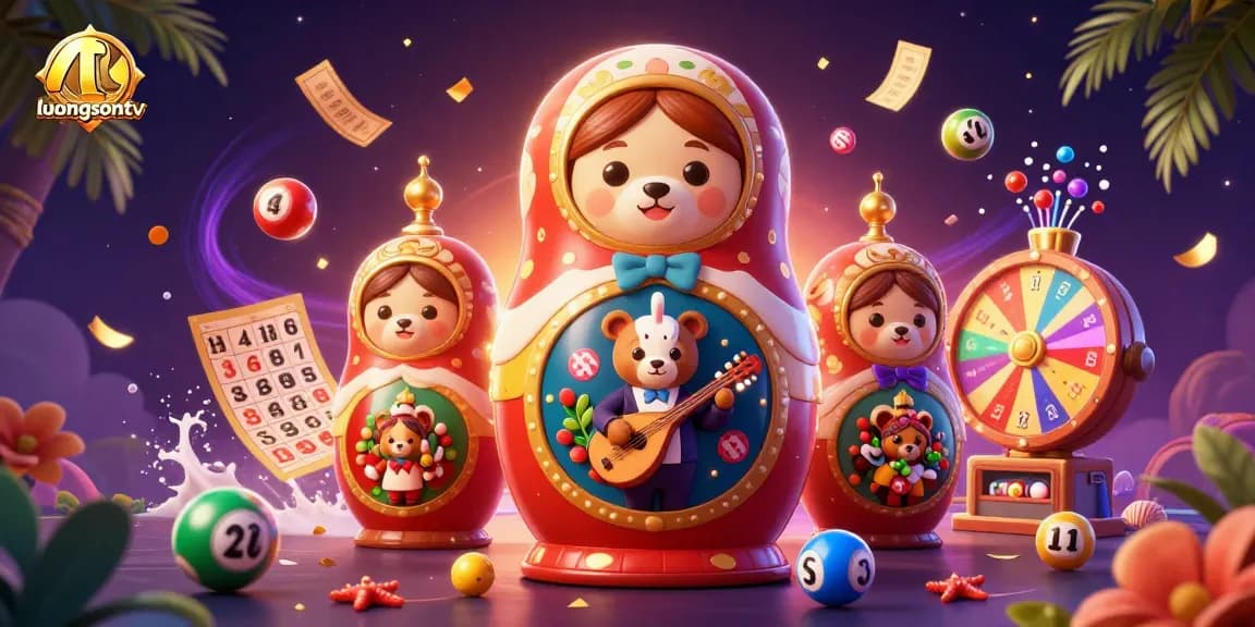 Experience thrilling gaming action with luongsontv's lively bear dealers and vibrant symbols.