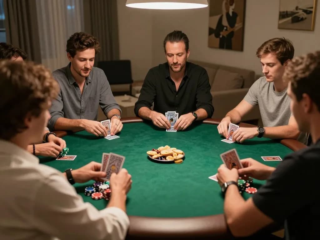 TẢI SUNWIN and enjoy home poker night with friends, showcasing engaging gameplay and social interaction.