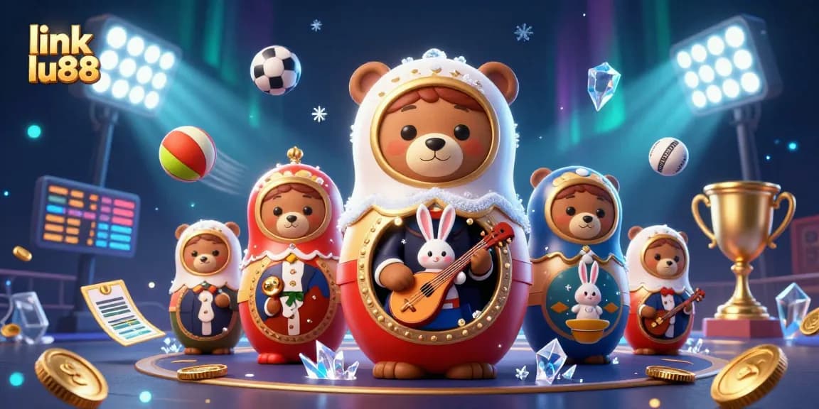 Experience immersive gameplay with link lu88 casino, featuring vibrant 3D cartoon characters and dynamic sports elements.