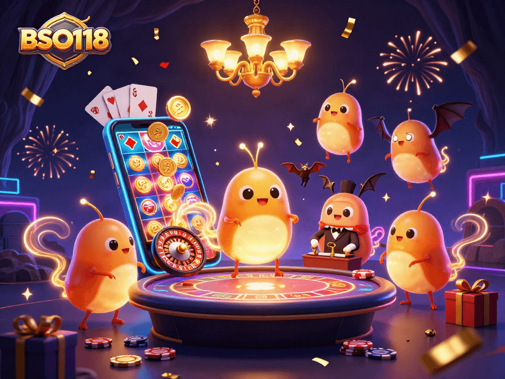 Experience thrilling gameplay with BSO118's unique cave casino and bioluminescent glowworms.
