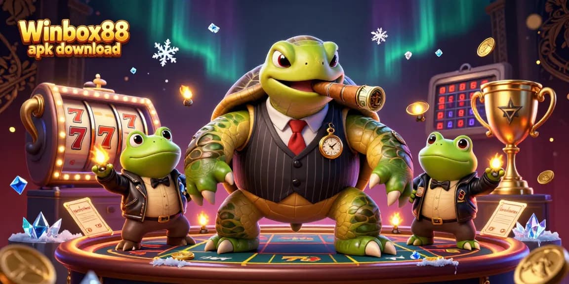 Enjoy the Winbox88 apk download with a fun-packed casino scene featuring vibrant characters and dynamic gaming elements.