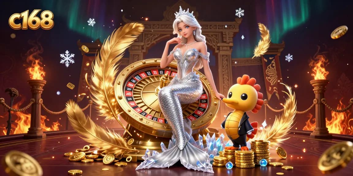 Engage with c168's exciting roulette experience amidst vibrant casino elements.