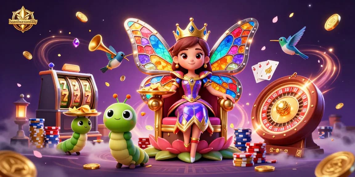 Watch hawthornandlily's lively slot game action with vibrant characters and sparkling casino elements.