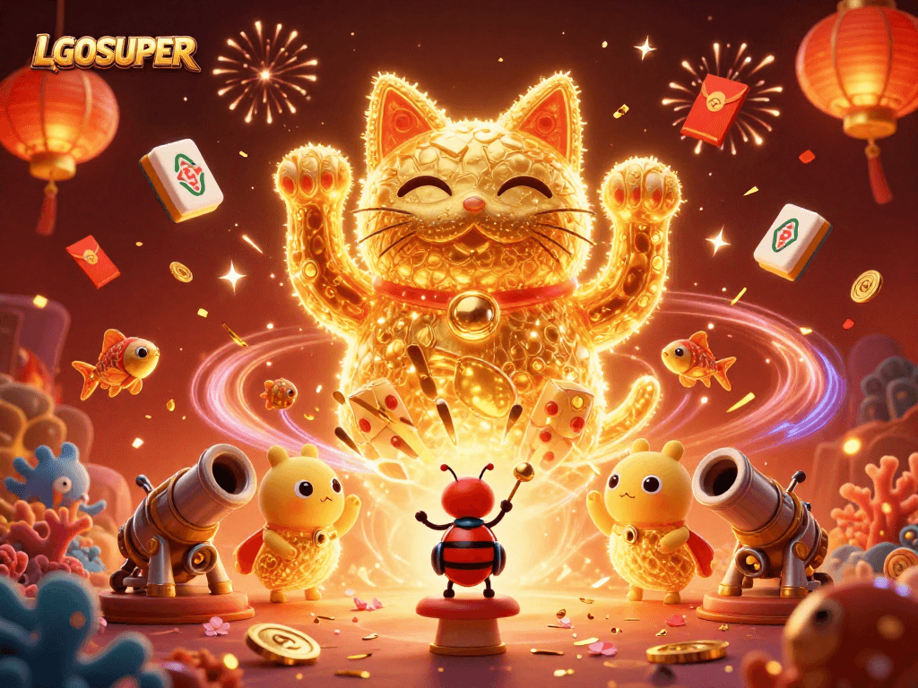 Engage with LGOSUPER's exciting fish shooting game, featuring vibrant underwater scenes and dynamic characters.