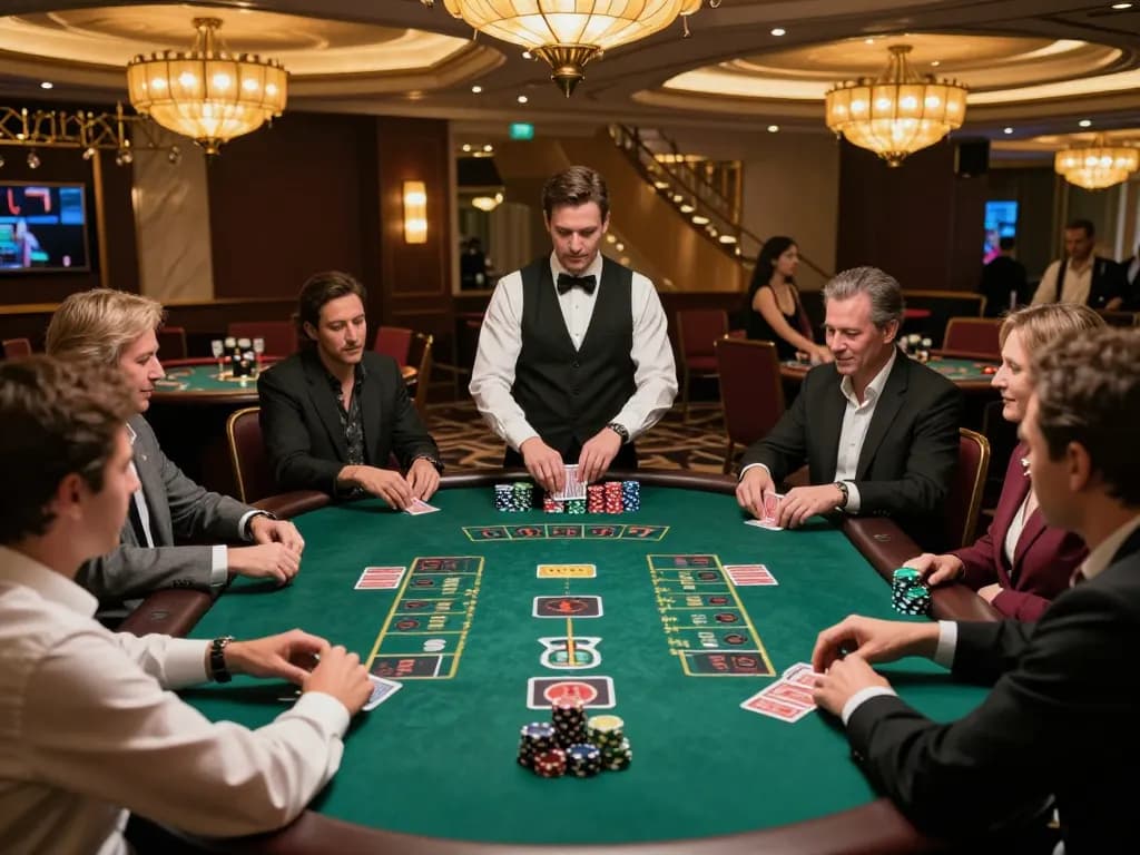 Players engaging in an exciting blackjack game, showcasing TT88 casino strategy moments.