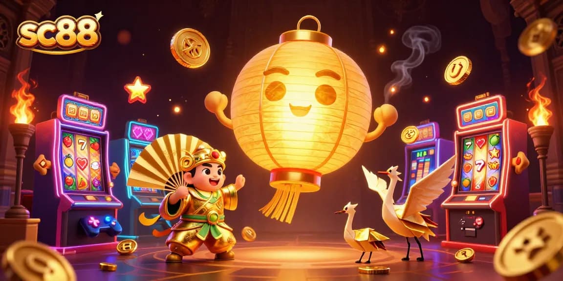 Engage with sc88 at a vibrant night market casino filled with energetic slot machines and dynamic characters.