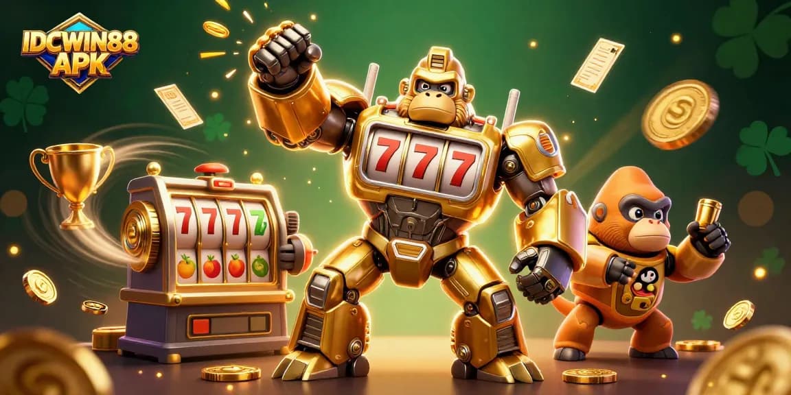 Engage with the IDCWIN88 APK and experience thrilling slot machine gameplay in a dynamic casino setting.