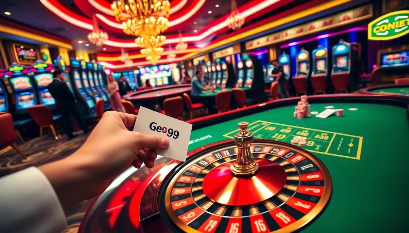 Experience high-stakes excitement at the casino with 'go 99' betting slip in play.