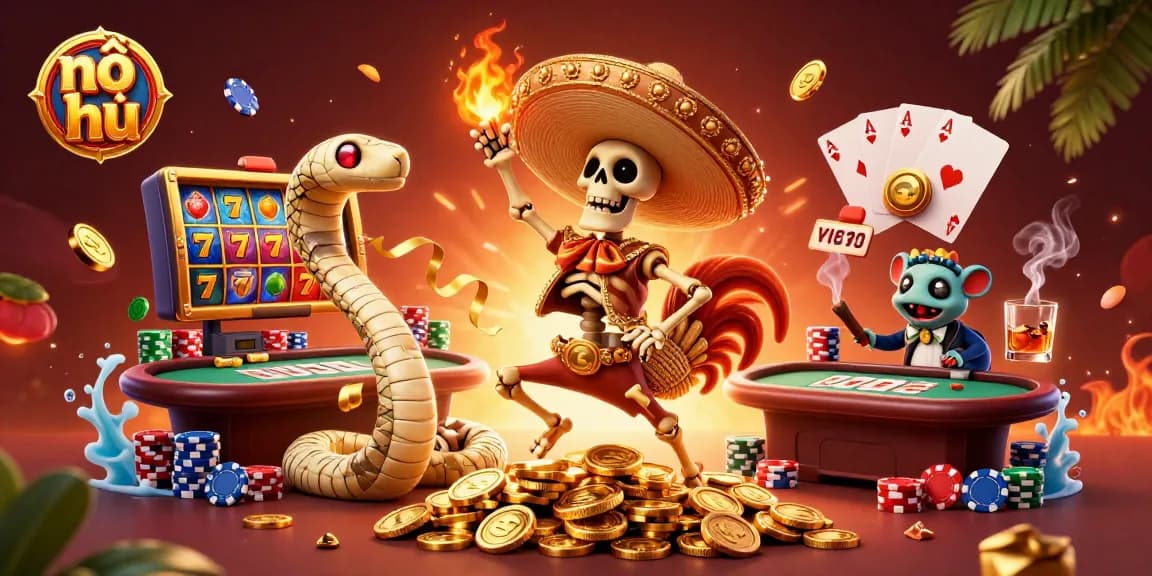 Spin the reels with nổ hũ while enjoying a vibrant casino atmosphere and captivating characters.