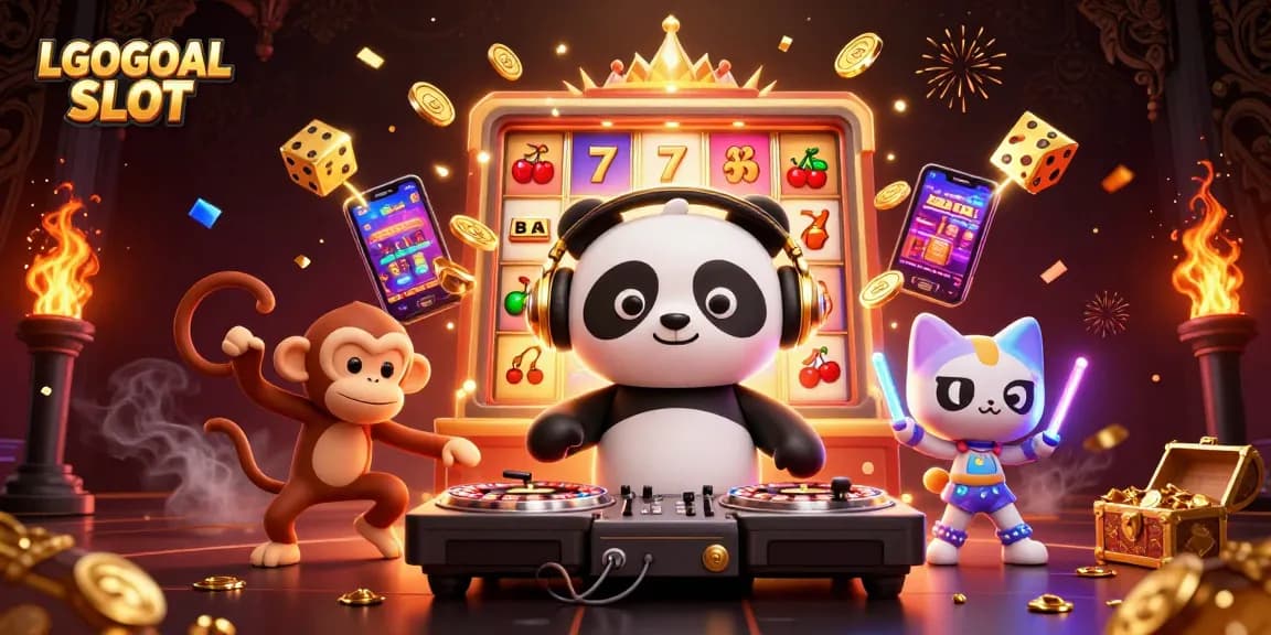 Experience the excitement of LGOGOAL SLOT with vibrant animations of jackpots and fun characters.