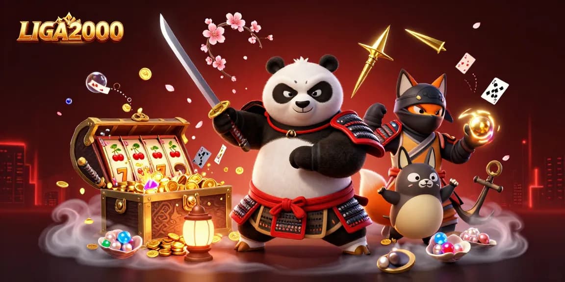 Rasakan permainan mendebarkan dengan karakter vivid LIGA2000 dan elemen slot dinamis.