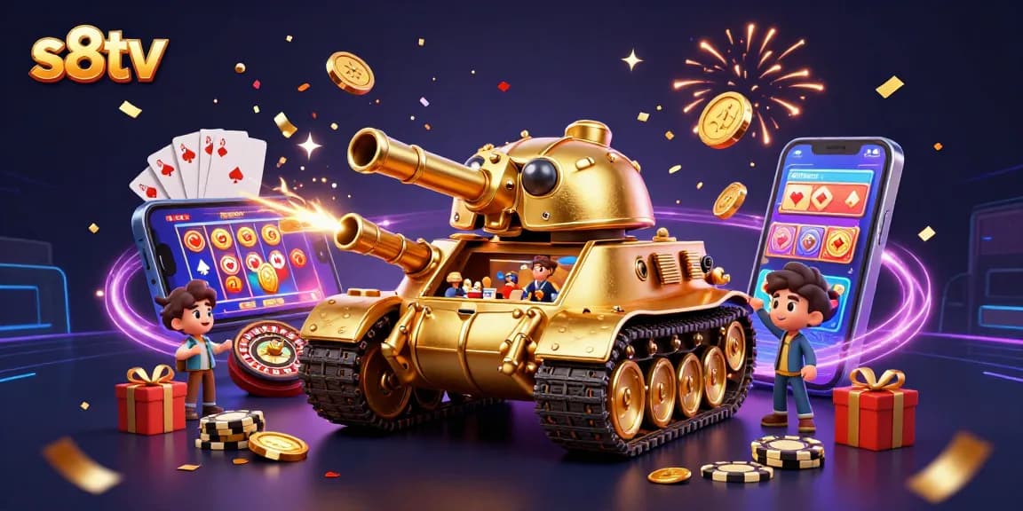 Experience betting excitement at s8tv with vibrant casino action amidst celebratory confetti.