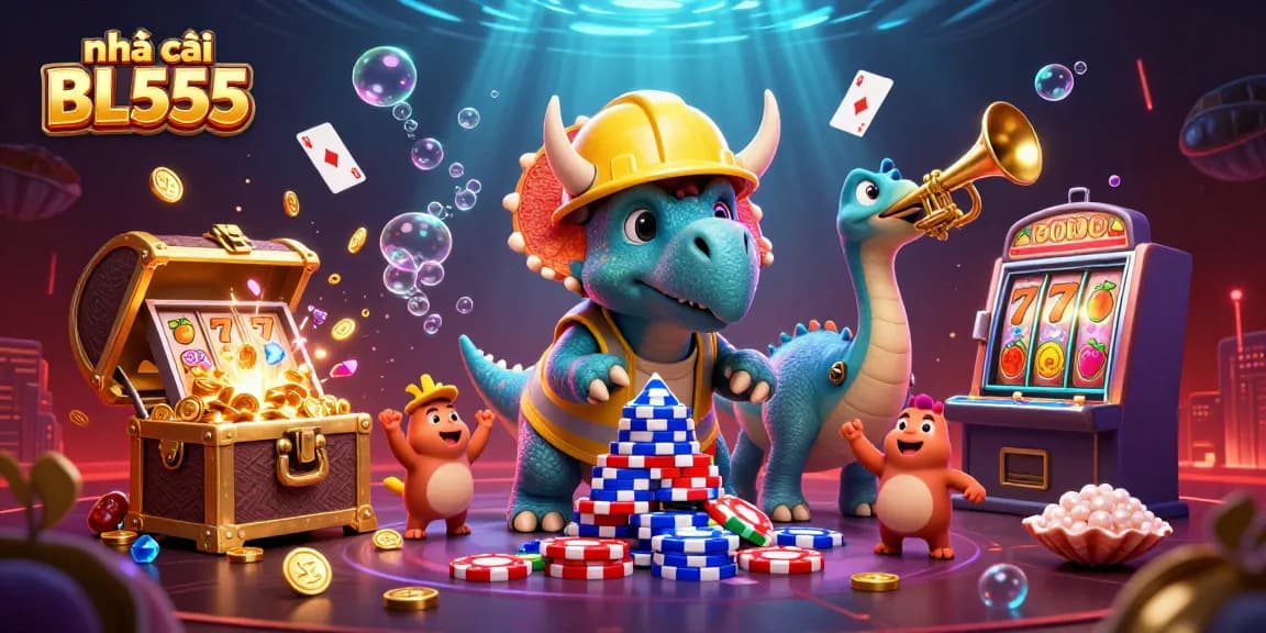 Engage in the exciting world of nhà cái BL555 with vibrant games and a lively atmosphere filled with 3D elements.