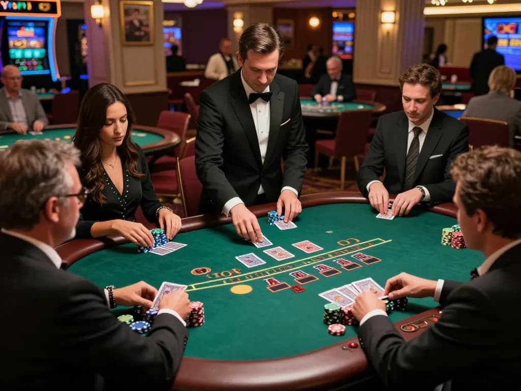 Nyonya9 live dealer blackjack with players engaged around the table betting strategically.