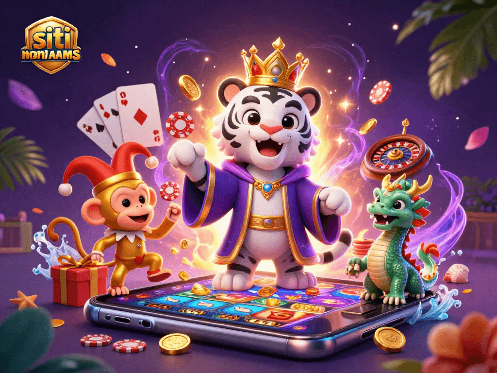 Gioca nei migliori siti casino non AAMS con un tigre bianca e un drago di giada in un'atmosfera vibrante.