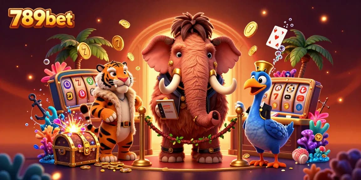 Engaging 3D illustration showcasing the 789bet casino scene with vibrant characters and treasure elements.