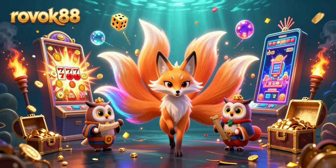 Experience thrilling gameplay at rokok88 with a vibrant slot machine explosion and enchanting casino spirits.