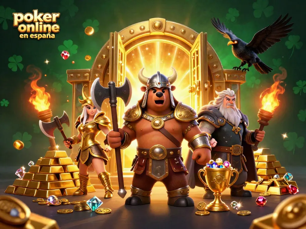 Juega al póker online en España con las mejores salas y estrategias en este vibrante entorno 3D.