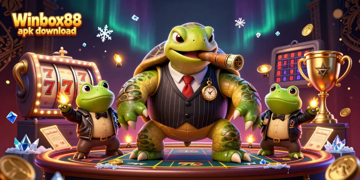 Enjoy the Winbox88 apk download with a fun-packed casino scene featuring vibrant characters and dynamic gaming elements.