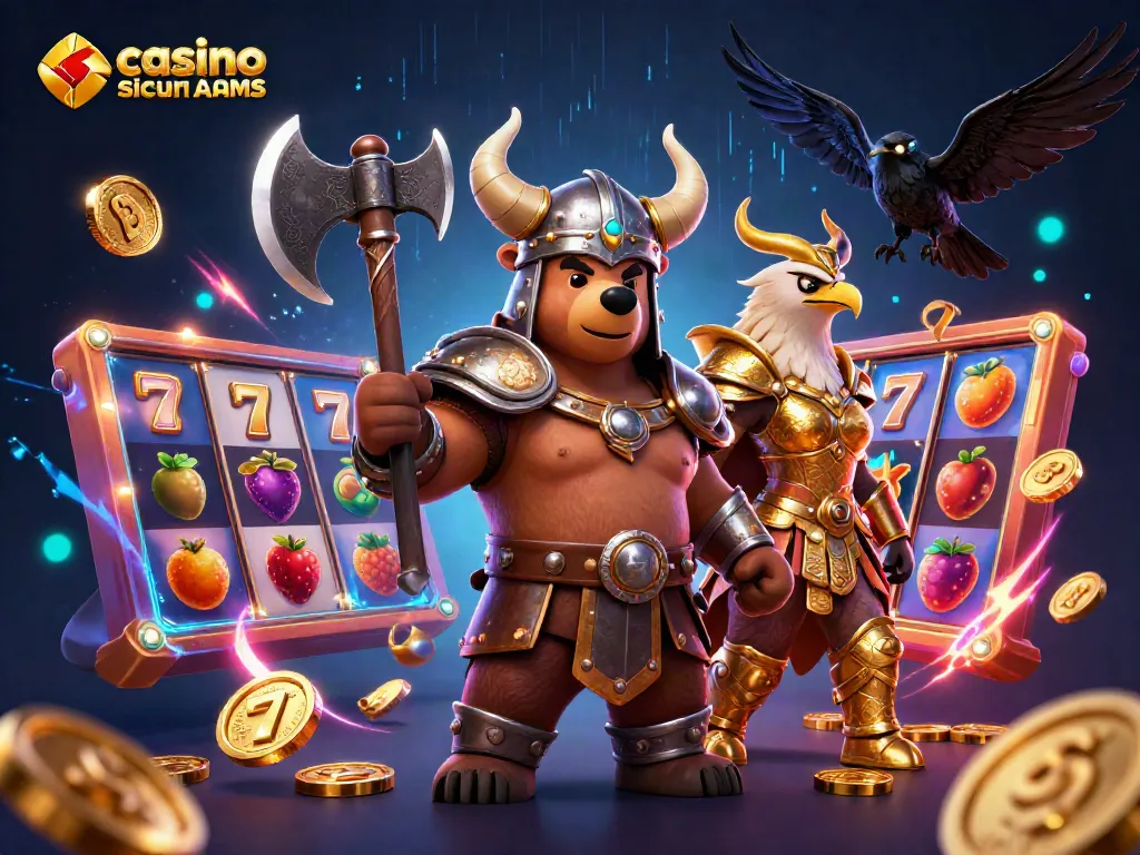 Cattura l'azione nei casino sicuri non AAMS con dettagli vivaci, simboli della fortuna e avventure entusiasmanti.