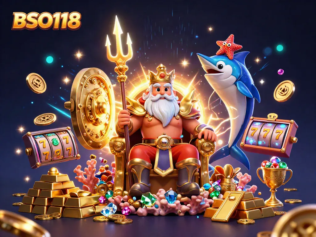 Experience BSO118's vibrant online casino universe with Neptune and treasures of luck.