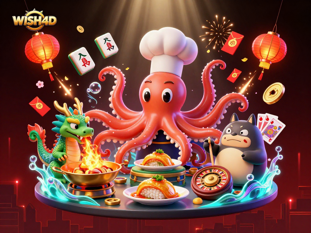 Engage in thrilling gameplay with WISH4D while enjoying a vibrant casino atmosphere.