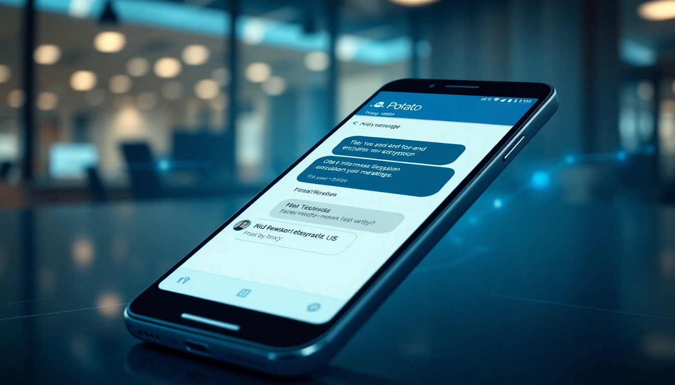 Potato app interface showcasing secure messaging features for privacy-conscious users.