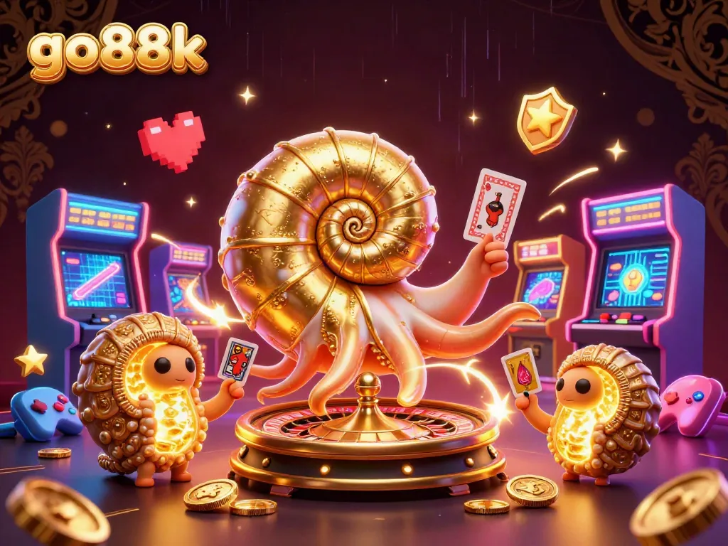 Experience go88k with vibrant casino action featuring a nautilus-roulette and glowing elements.