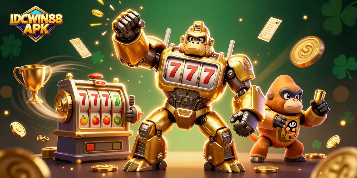 Engage with the IDCWIN88 APK and experience thrilling slot machine gameplay in a dynamic casino setting.