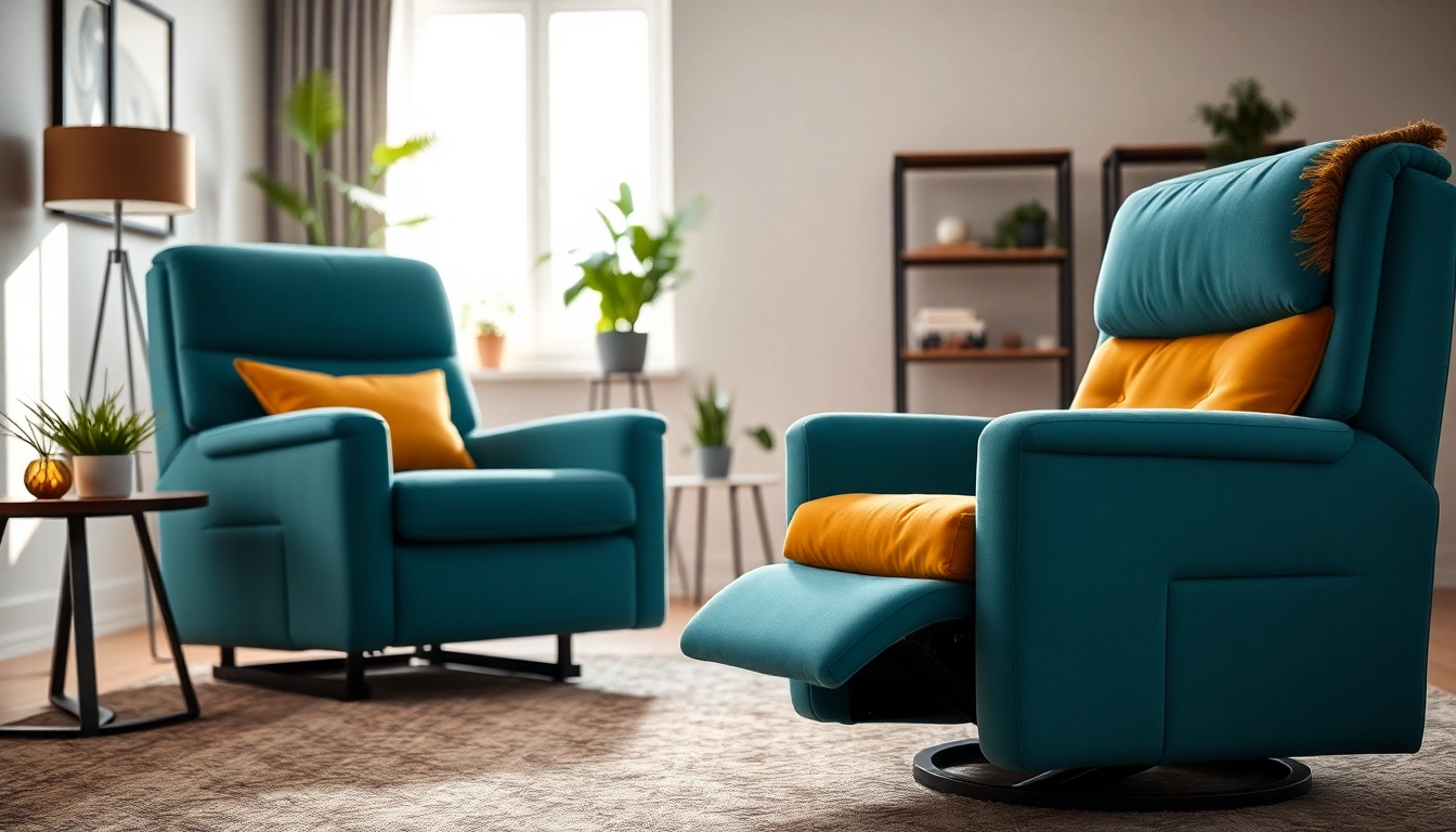 Comfortable lift chairs enhancing a cozy living room with stylish decor.