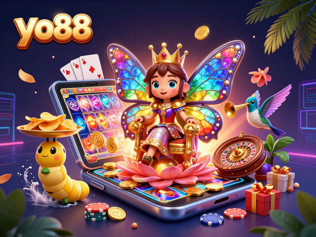 Experience thrilling gameplay at yo88 with vibrant characters and exciting casino elements.
