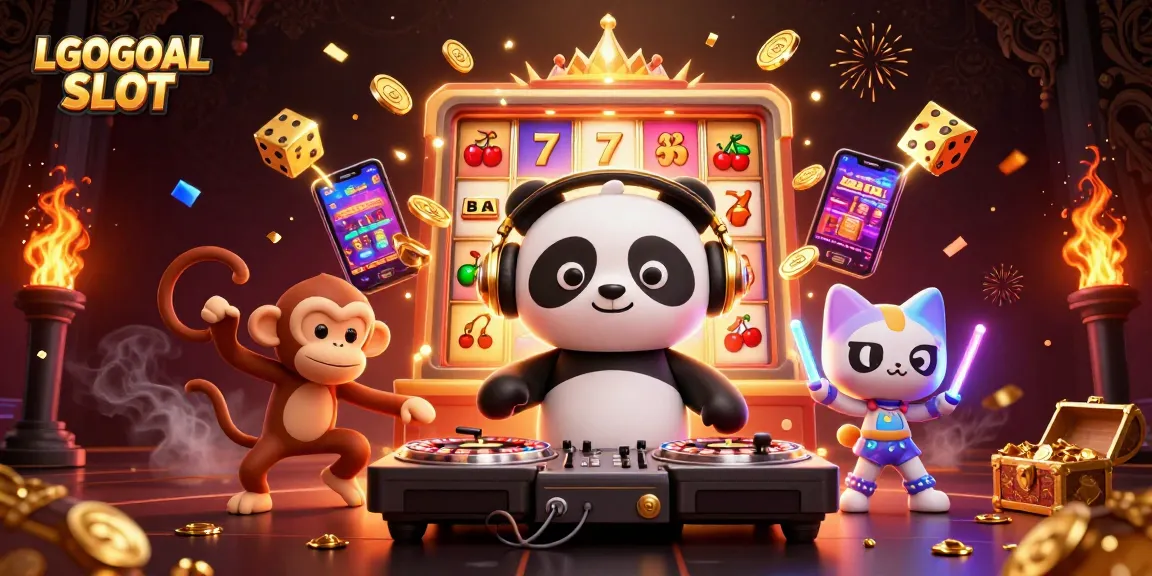 Experience the excitement of LGOGOAL SLOT with vibrant animations of jackpots and fun characters.