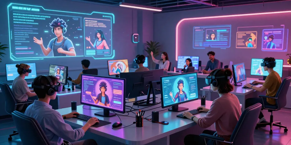 Engaging character AI NSFW interaction scene showcasing diverse users exploring animated AI characters in a vibrant digital space.