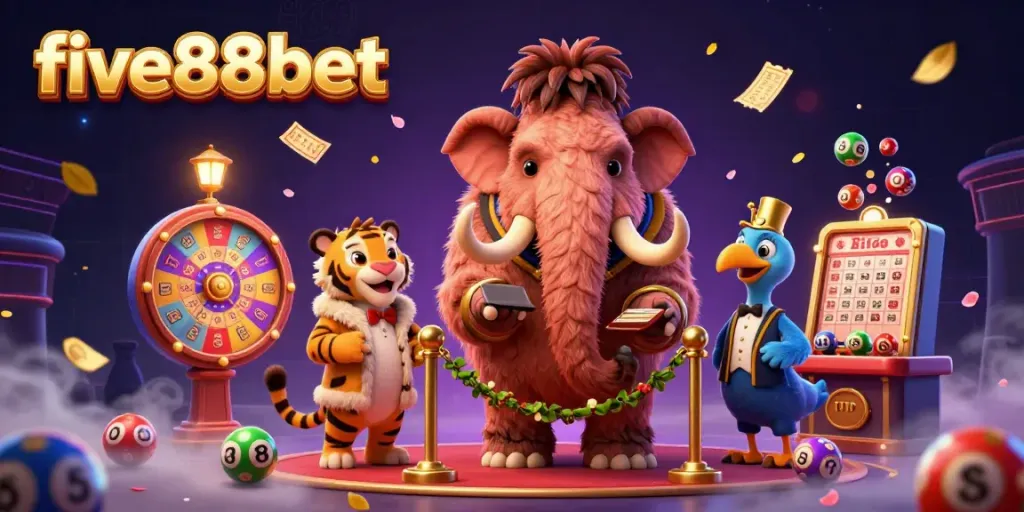 See how five88bet elevates your casino experience with a vibrant bouncer and exciting lottery elements.