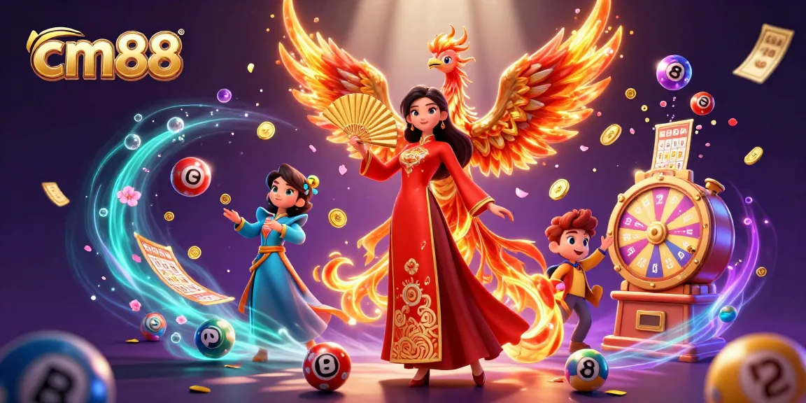 Experience thrilling gameplay at cm88 with a vibrant scene of lottery excitement and stunning visuals.