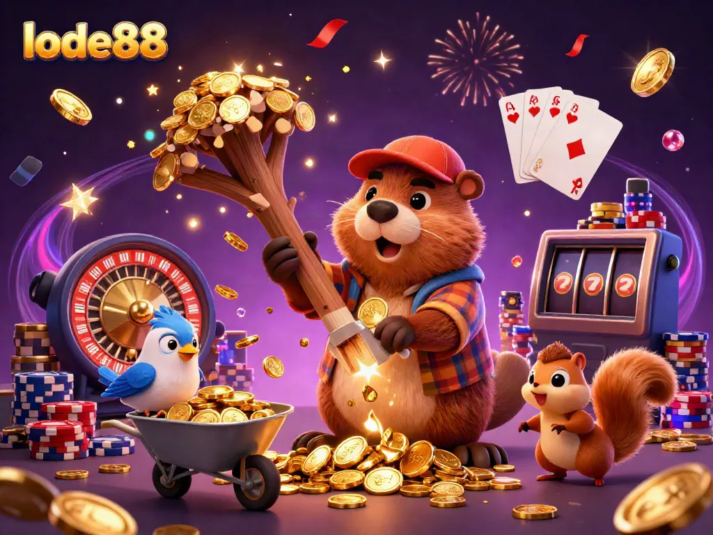 Engage in exciting online gaming with lode88 featuring vibrant characters and dynamic casino elements.