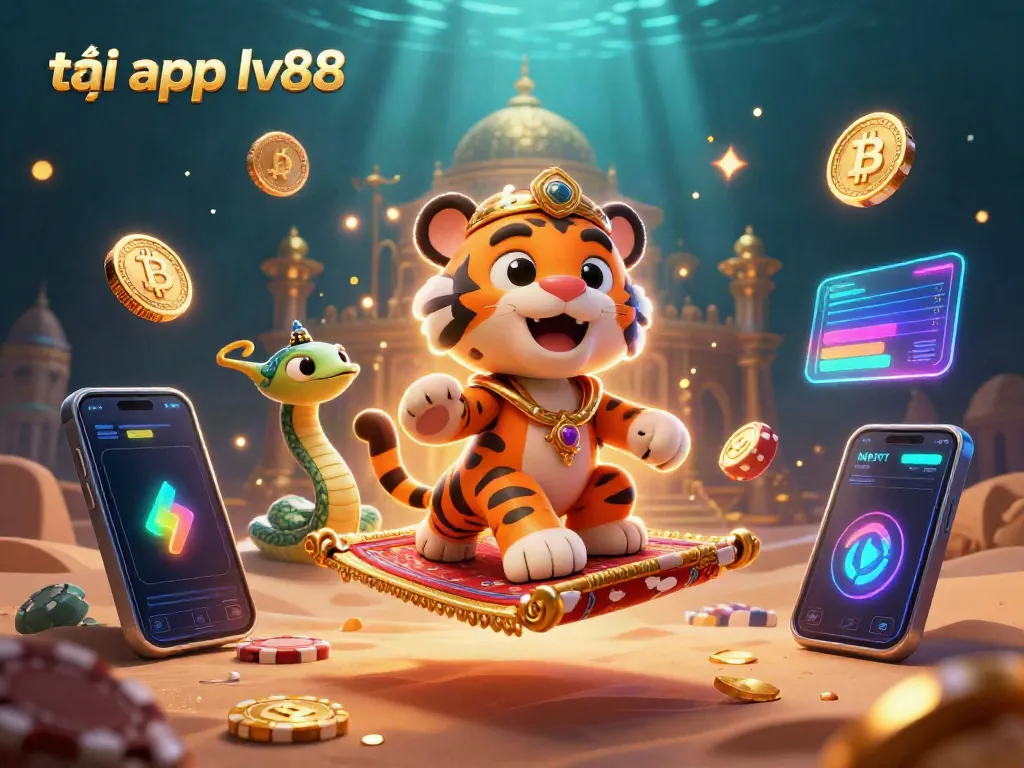 Experience the excitement at tại app lv88 with vibrant 3D casino elements and dynamic characters.