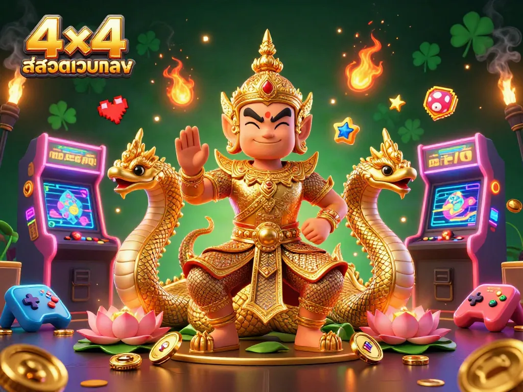 เล่นเกมสล็อตออนไลน์ 4×4 สล็อตเว็บตรง บนแพลตฟอร์มที่เชื่อถือได้ พร้อมตัวการ์ตูนและเครื่องเล่นเกมที่น่าสนใจ