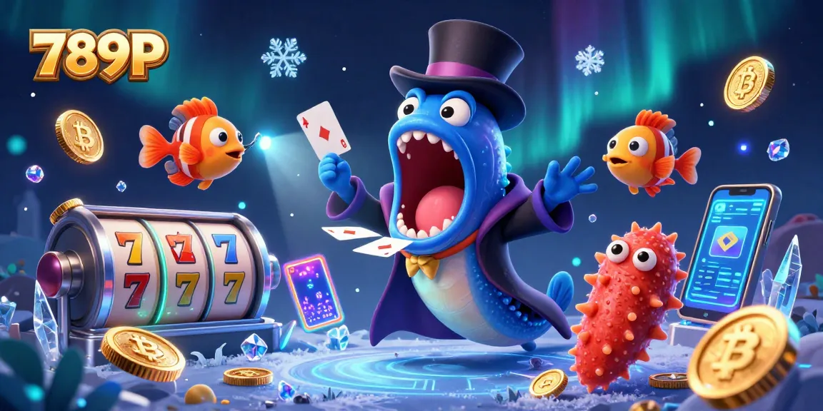 Experience thrilling card tricks with 789P's enchanting characters in a vibrant casino scene.