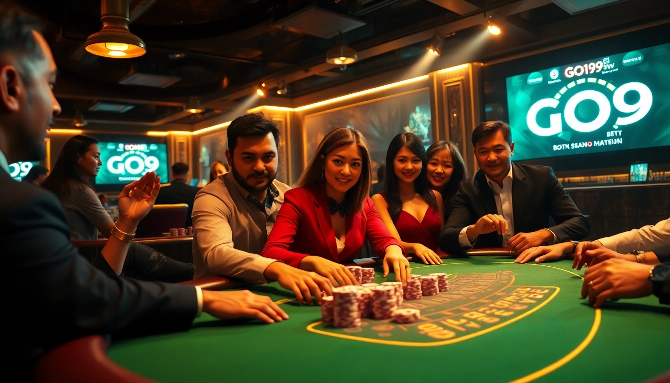 Experience the thrilling atmosphere of GO99.now with immersive live casino games featuring diverse players, luxurious settings, and dynamic betting.