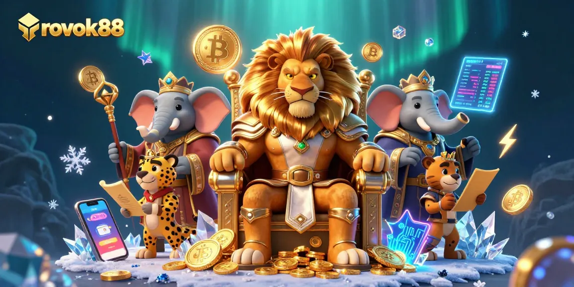 Join the adventure with rokok88 as the majestic lion king rules the digital casino realm alongside his allies.